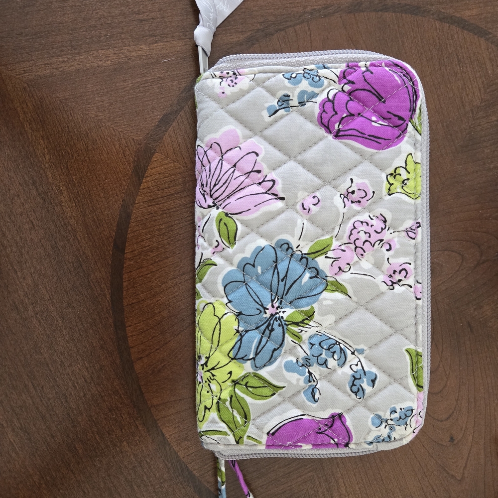 SALE! Vera Bradley 🌸 Wallet in Pink, Blue, and Green - Picture 2 of 3